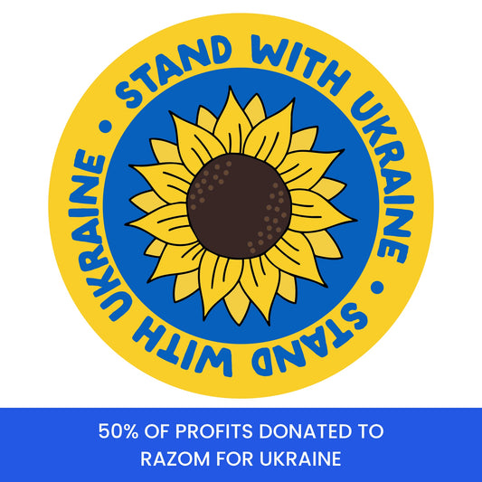 Stand With Ukraine Vinyl Sticker
