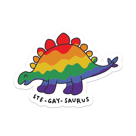 Ste-Gay-Saurus Pride Dino Vinyl Sticker