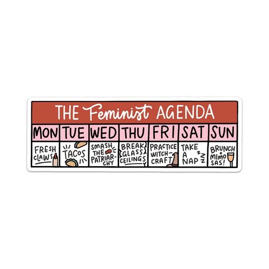 The Feminist Agenda Vinyl Sticker