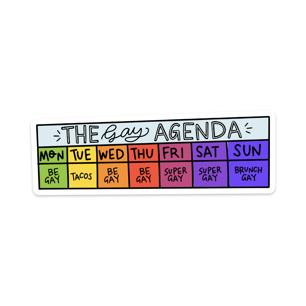 The Gay Agenda Vinyl Sticker