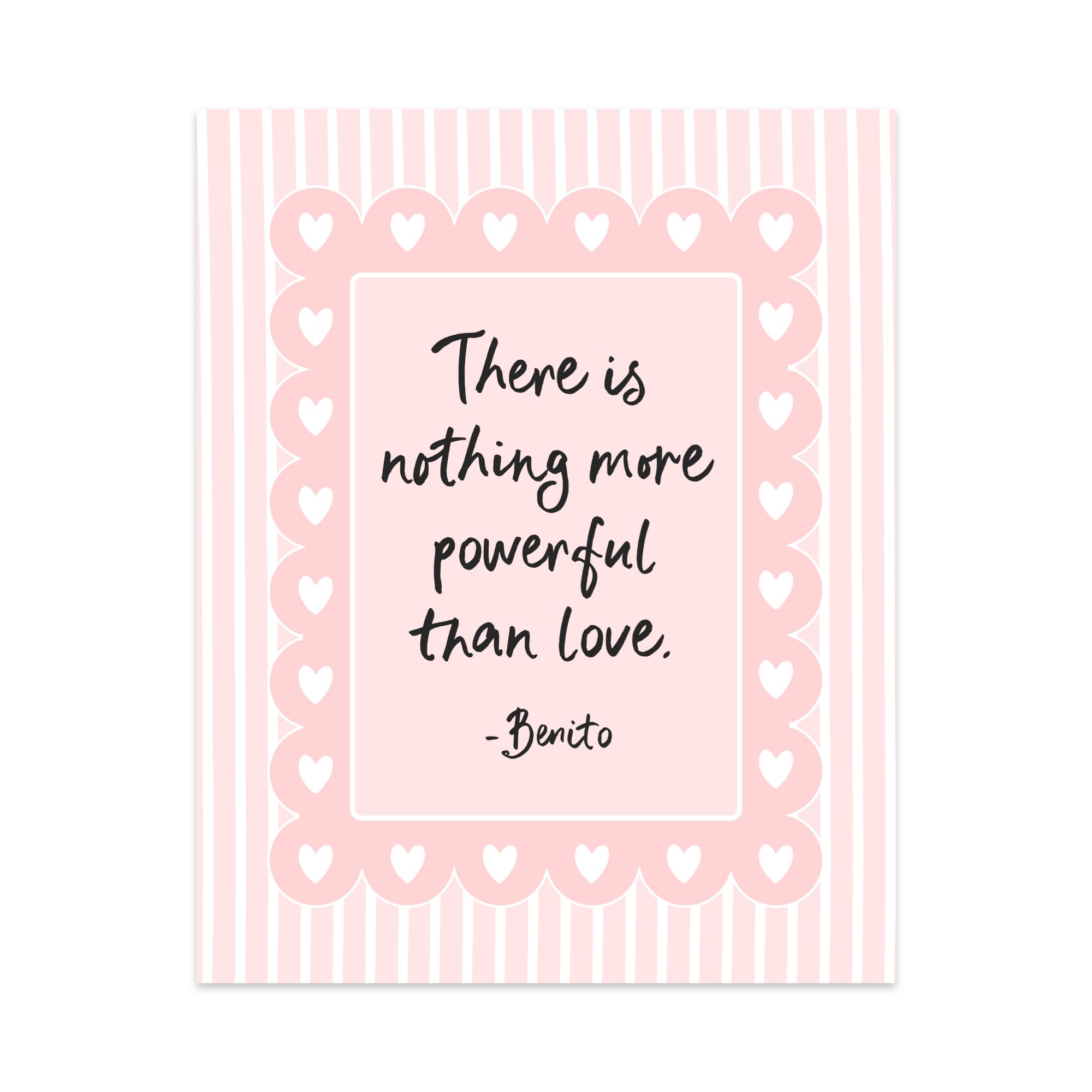 There is Nothing More Powerful Than Love Unframed Art Print