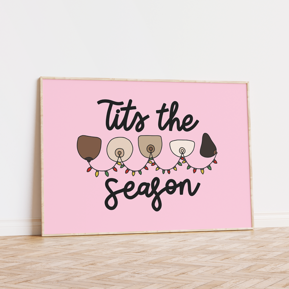 Tits the Season Unframed Art Print