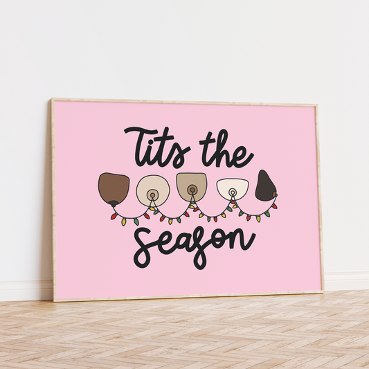 Tits the Season Unframed Art Print