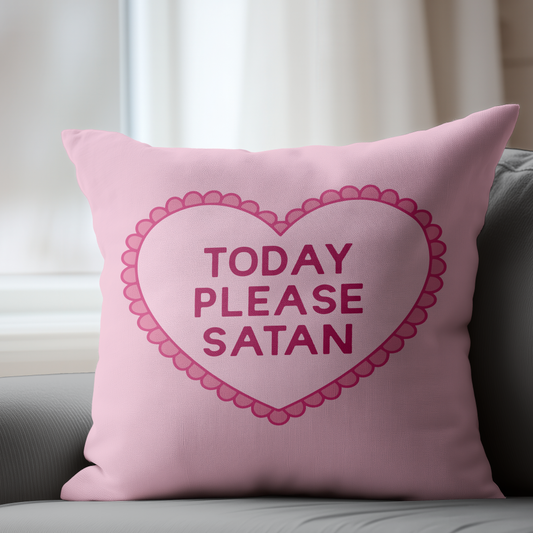 Today Please Satan Pillow Cover