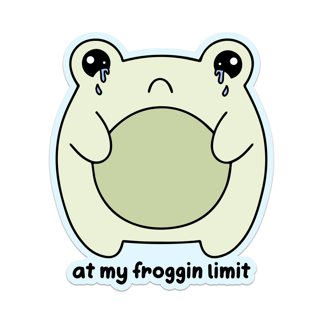 At My Froggin Limit Vinyl Sticker