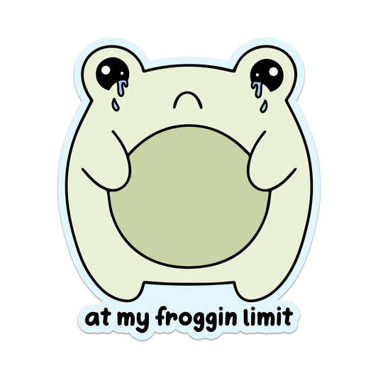 At My Froggin Limit Vinyl Sticker