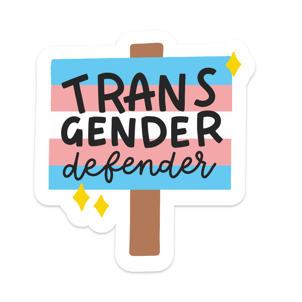Transgender Defender Vinyl Sticker