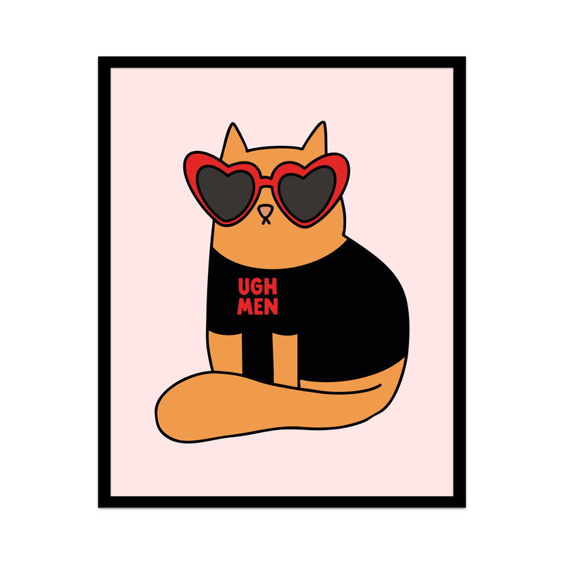 Ugh Men Cat Unframed Art Print