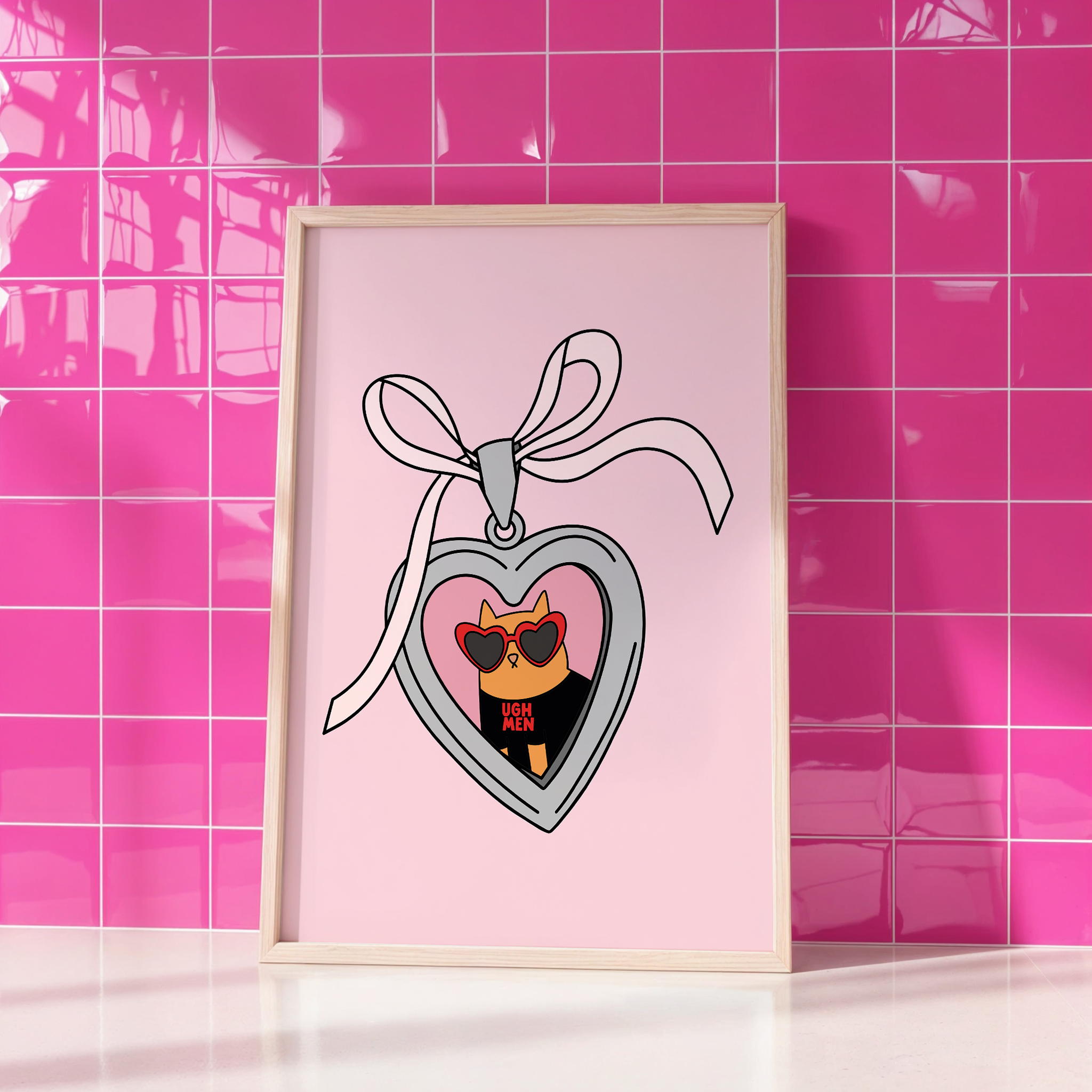 Ugh Men Locket Unframed Art Print