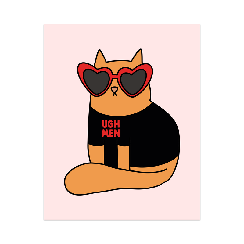 Ugh Men Cat Unframed Art Print