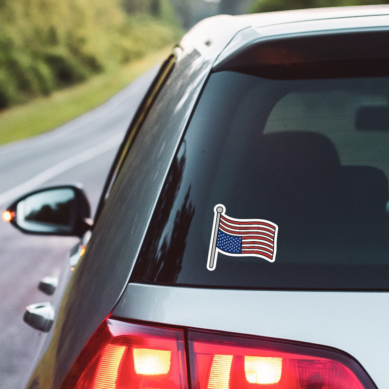 5" Upside Down American Flag Car Decal