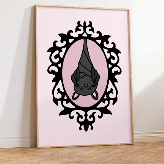 Vintage Bat Unframed Art Print