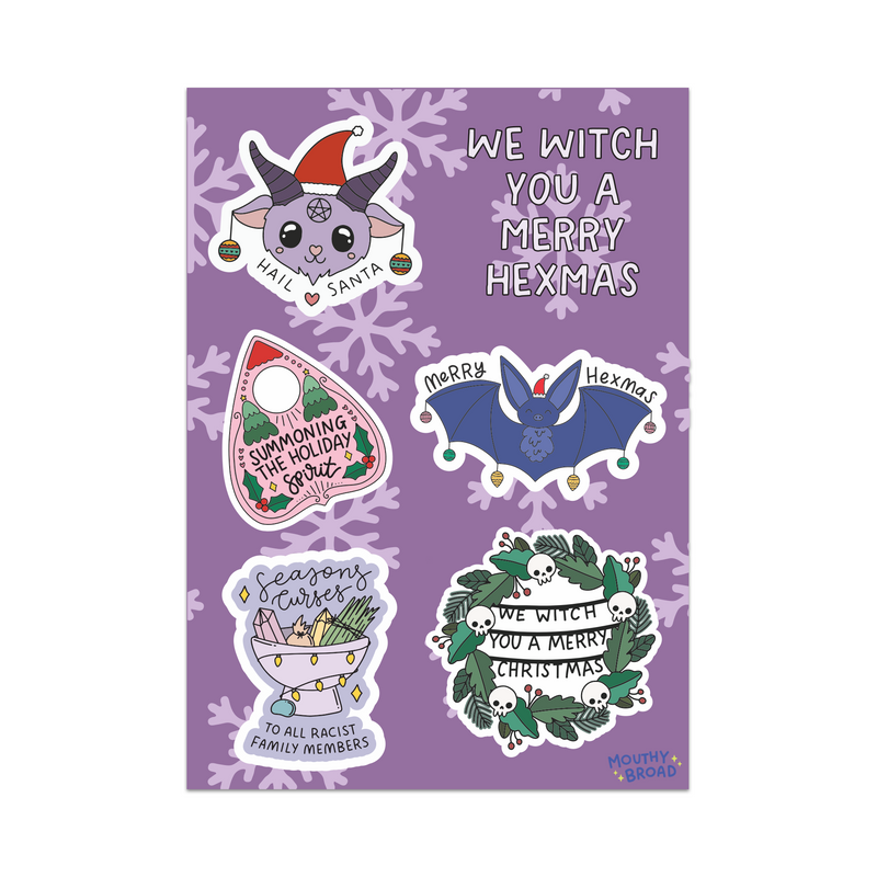 We Witch You A Merry Christmas Sticker Sheet