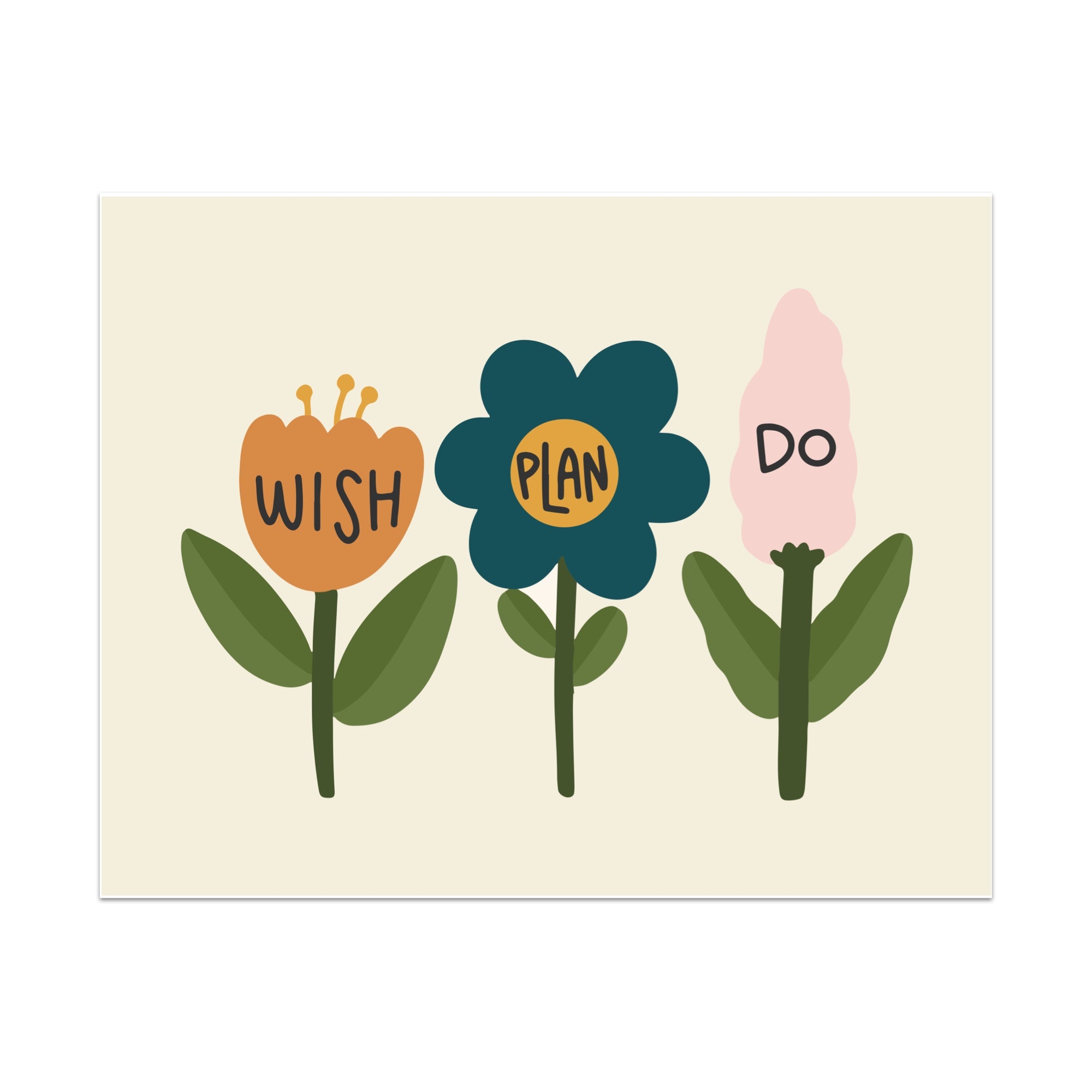 Wish Plan Do Unframed Art Print