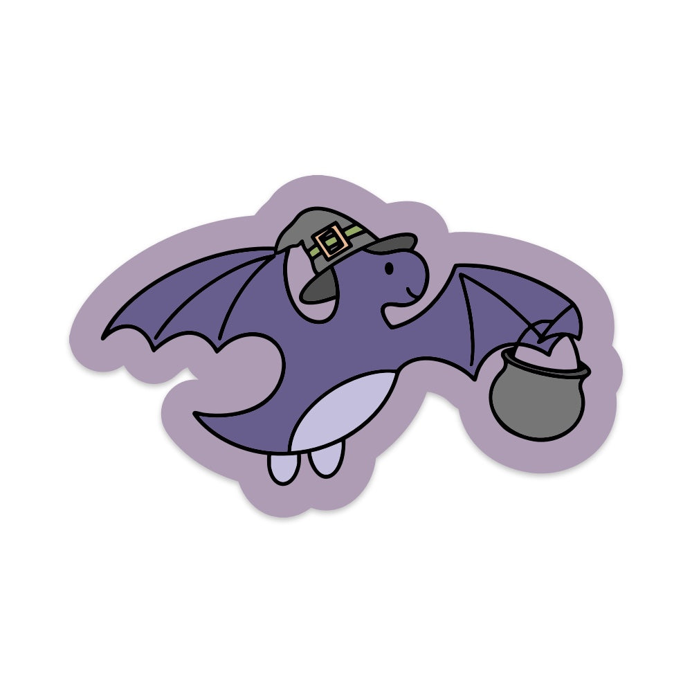Witch Pterodactyl Vinyl Sticker