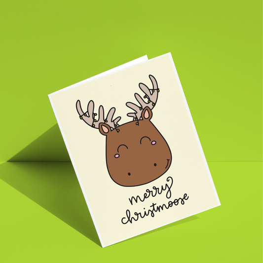 Merry Christmoose Greeting Card