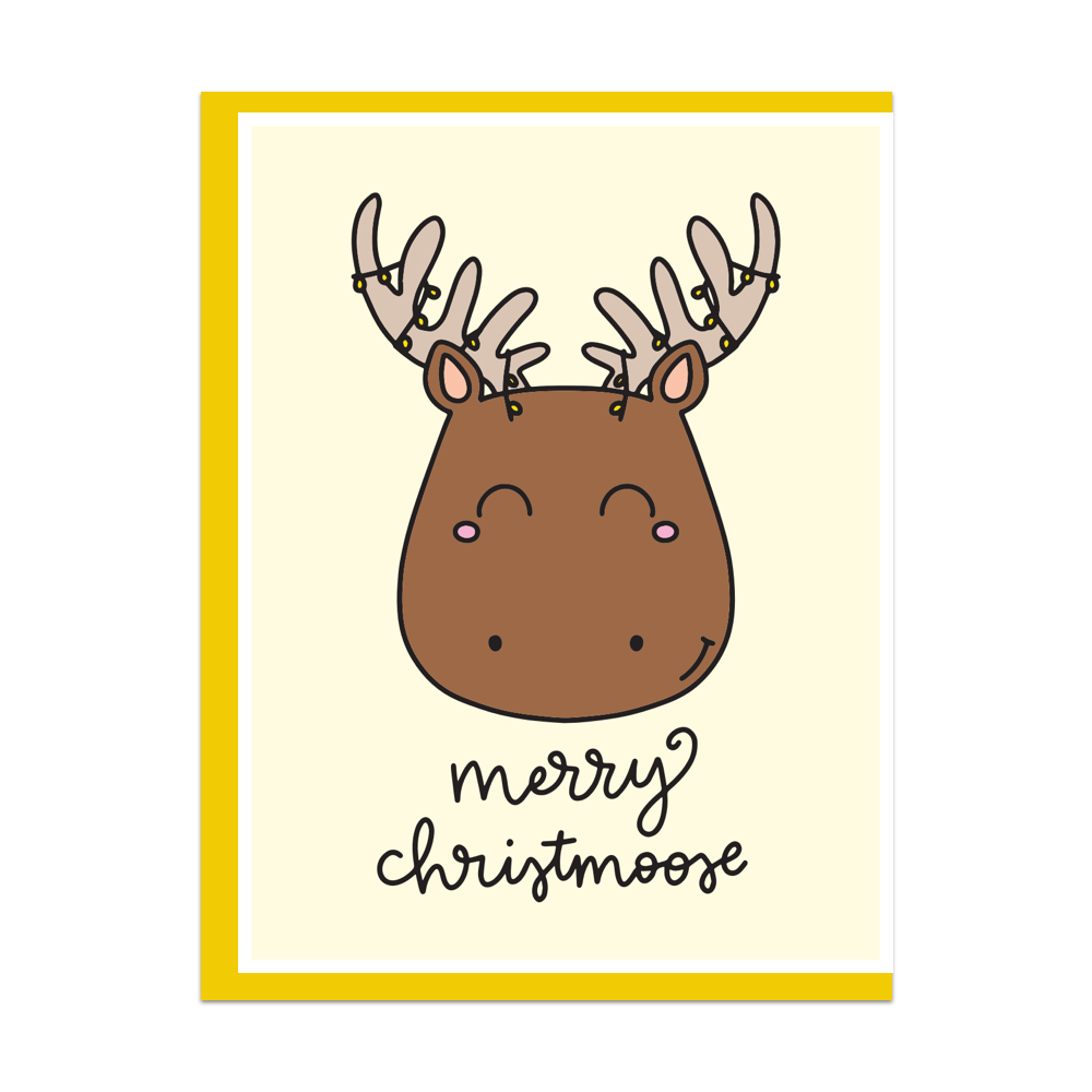 Merry Christmoose Greeting Card