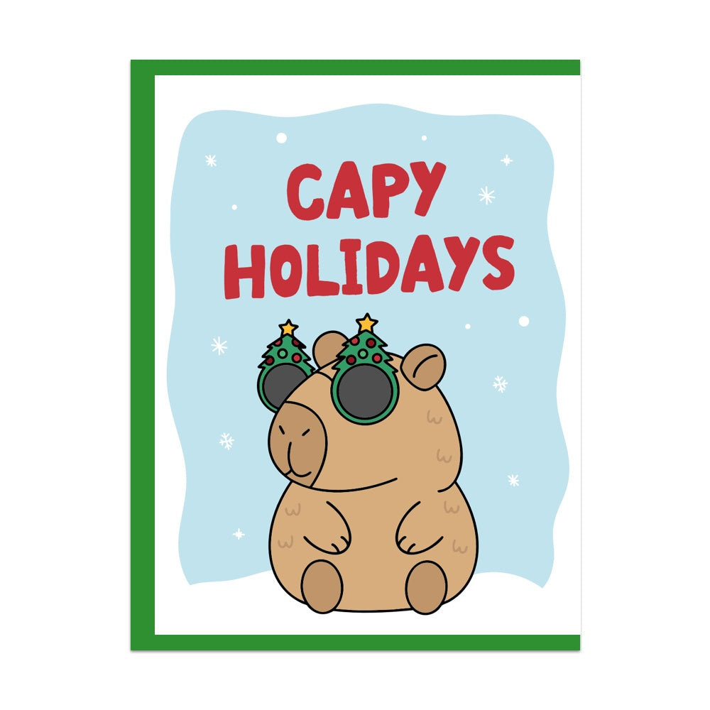 Capy Holidays Greeting Card