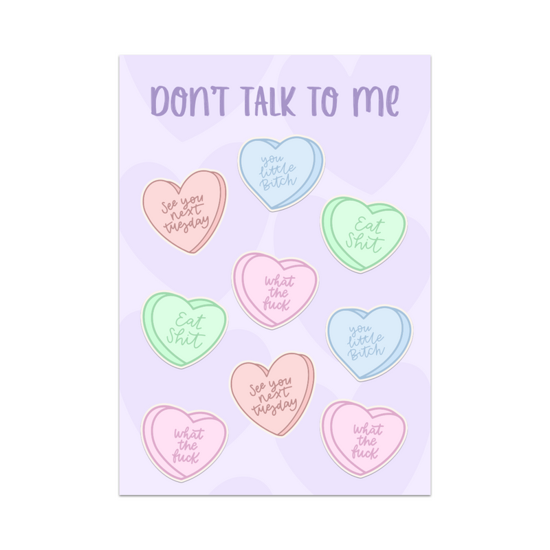 Don't Talk To Me Sticker Sheet