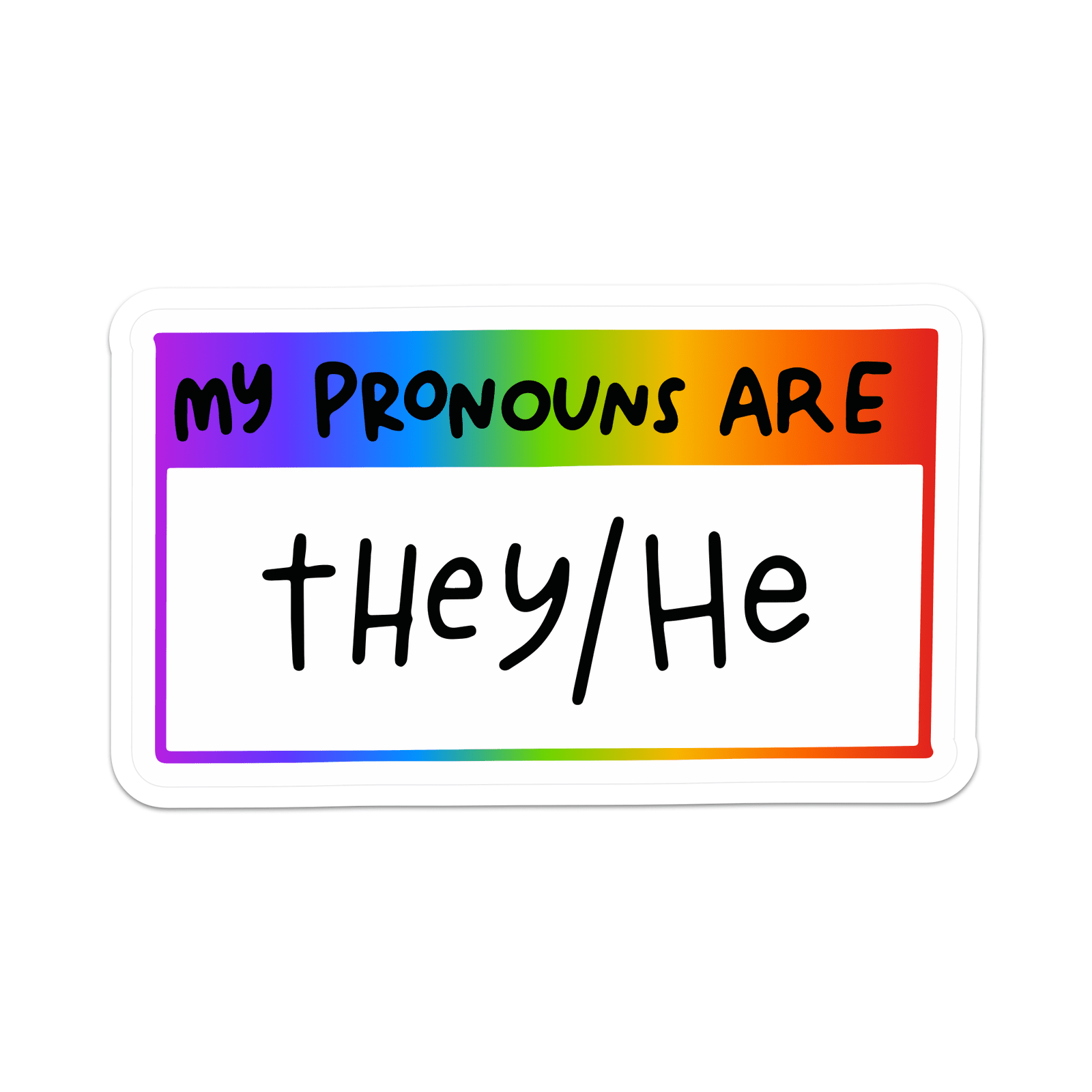 My Pronouns Are They/He